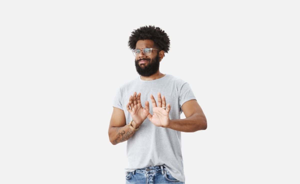 A dissatisfied African-American man